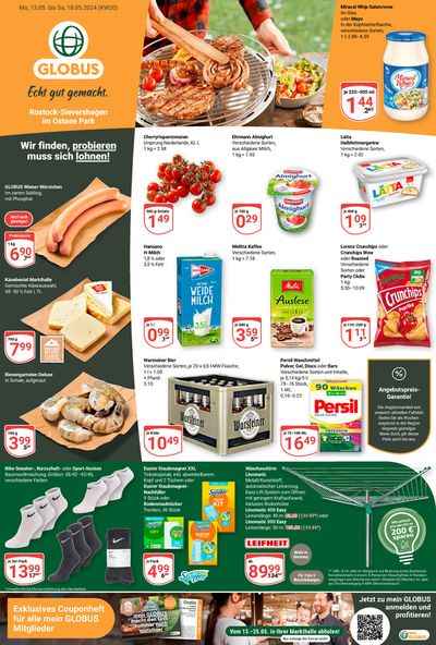 Angebote von Supermärkte in Kröpelin | Aktuelle Schnäppchen und Angebote in Globus | 13.5.2024 - 18.5.2024