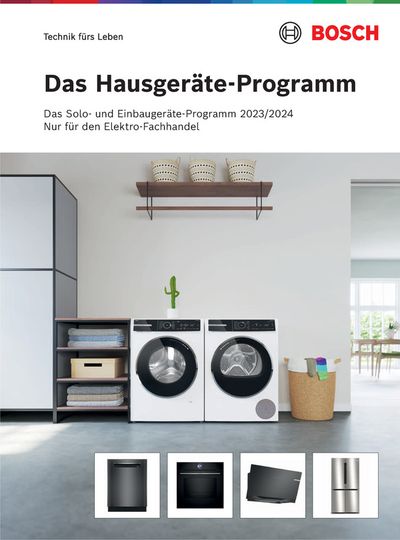 Bosch Katalog in Köln | Das Hausgeräte-Programm | 15.5.2024 - 31.12.2024