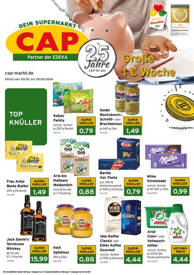 Angebote von Supermärkte in Bergisch Gladbach | Aktuelle Schnäppchen und Angebote in CAP Markt | 21.5.2024 - 25.5.2024