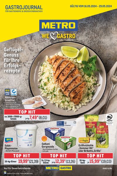 Angebote von Supermärkte in Neumünster | GastroJournal in Metro | 16.5.2024 - 29.5.2024