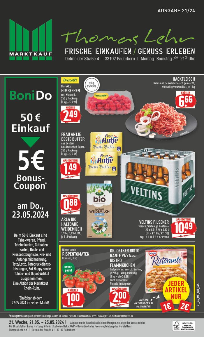 Marktkauf Katalog in Paderborn | Top-Angebote für Sparfüchse | 19.5.2024 - 2.6.2024