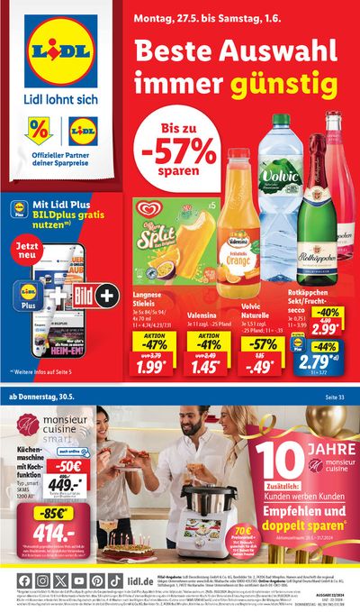 Angebote von Supermärkte in Bitterfeld-Wolfen | Exklusive Deals für unsere Kunden in Lidl | 27.5.2024 - 1.6.2024