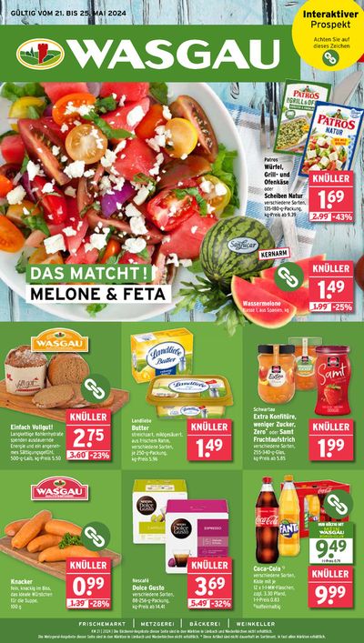 Angebote von Supermärkte in Kaiserslautern | Wasgau flugblatt in Wasgau | 19.5.2024 - 2.6.2024