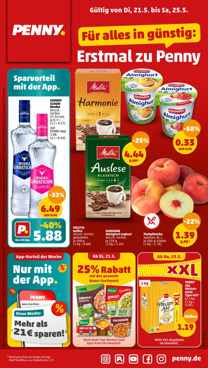 Penny Katalog in Halle (Saale) | Top-Deals für alle Kunden | 20.5.2024 - 25.5.2024