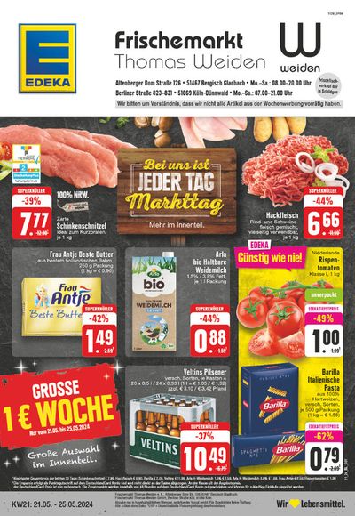 Angebote von Supermärkte in Bergisch Gladbach | Top-Angebote für alle Schnäppchenjäger in EDEKA | 19.5.2024 - 25.5.2024