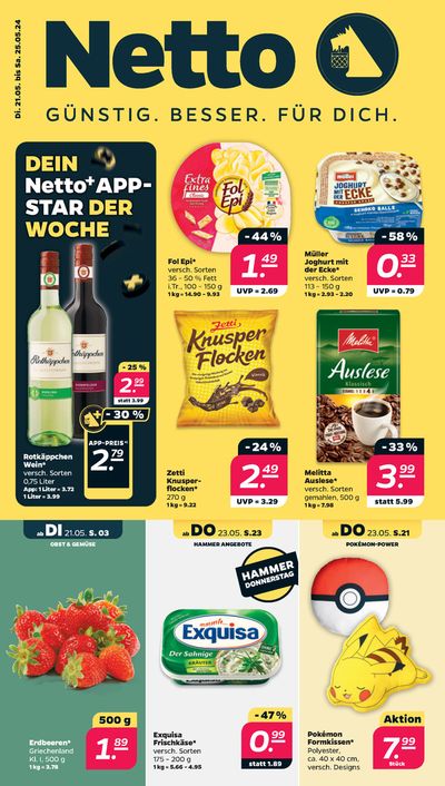 Angebote von Kaufhäuser in Cottbus | Netto flugblatt in Netto | 20.5.2024 - 25.5.2024
