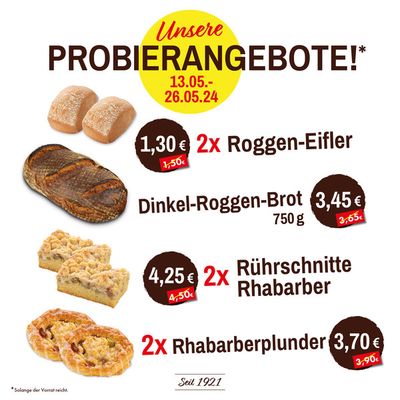 Angebote von Restaurants in Hanau | Unsere Probierangebote in Bäcker Eifler | 20.5.2024 - 26.5.2024