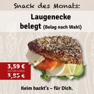 Angebote von Restaurants in Böblingen | Snack Des Monats in Bäckerei Keim | 20.5.2024 - 2.6.2024