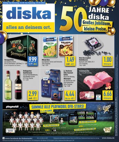 Angebote von Supermärkte in Uffenheim | Diska flugblatt in diska | 21.5.2024 - 4.6.2024