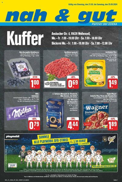 Angebote von Supermärkte in Argenbühl | nah & gut flugblatt in nah & gut | 21.5.2024 - 4.6.2024