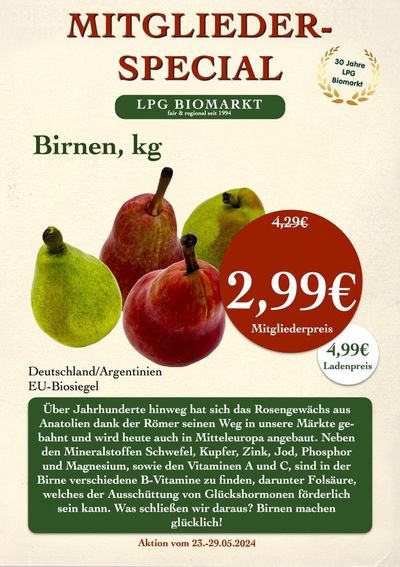 LPG Biomarkt Katalog in Berlin | Mitgliederspecial | 23.5.2024 - 6.6.2024