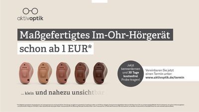 Angebote von Optiker und Hörzentren in Schwetzingen | Ab 1 Euro in Aktiv Optik | 23.5.2024 - 31.7.2024