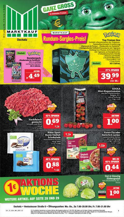 Angebote von Supermärkte in Oschatz | Große Auswahl an Angeboten in Marktkauf | 26.5.2024 - 9.6.2024