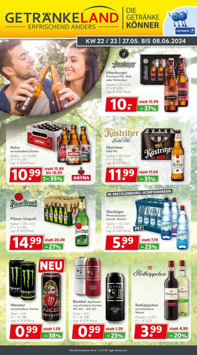 Angebote von Supermärkte in Schwerin | Exklusive Deals und Schnäppchen in Getränkeland | 26.5.2024 - 9.6.2024