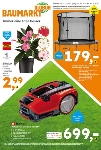 Angebote von Baumärkte und Gartencenter in Lappersdorf | Globus Baumarkt prospekt in Globus Baumarkt | 26.5.2024 - 1.6.2024