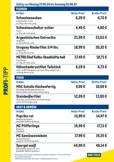 Metro Katalog in Regensburg | Profi-Tipp | 27.5.2024 - 1.6.2024