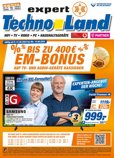 Angebote von Elektromärkte in Wendlingen am Neckar | expert Techno Land flugblatt in expert Techno Land | 31.5.2024 - 14.6.2024