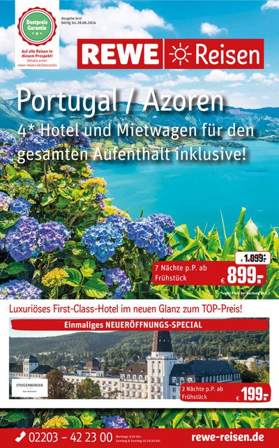 Angebote von Reisen und Freizeit in Dinslaken | Angebote Juni 2024  in REWE Reisen | 1.6.2024 - 15.6.2024