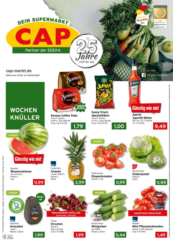 CAP Markt Katalog in Duisburg | Top-Angebote für Sparfüchse | 3.6.2024 - 8.6.2024