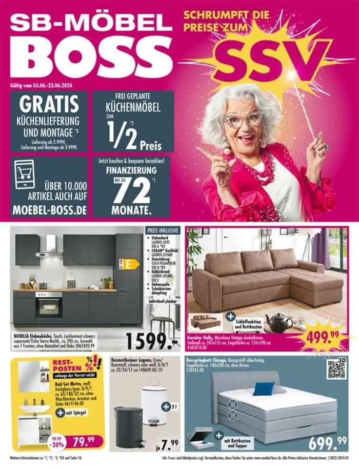 SB Möbel Boss Katalog in Nordhausen | Sonderangebote für Sie | 3.6.2024 - 23.6.2024