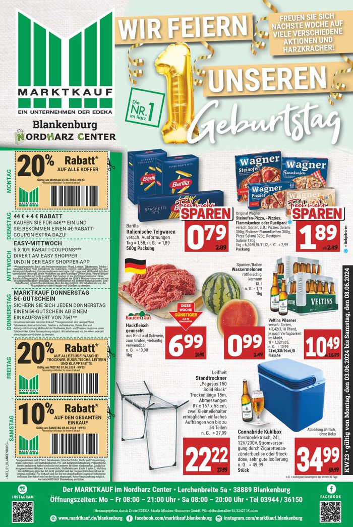 Marktkauf Katalog in Blankenburg (Harz) | Top-Deals und Rabatte | 2.6.2024 - 16.6.2024