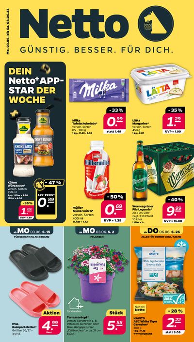 Angebote von Kaufhäuser in Markkleeberg | Netto flugblatt in Netto | 2.6.2024 - 8.6.2024