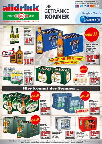 alldrink Katalog in Lampertheim | Top-Angebote für Sparfüchse | 2.6.2024 - 15.6.2024