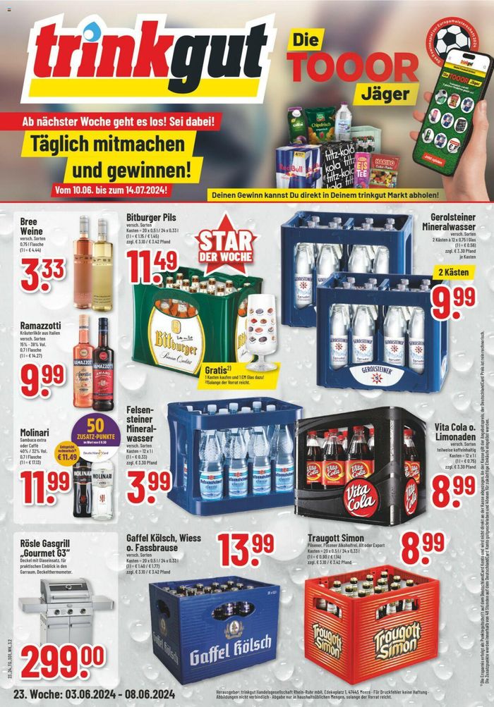 trinkgut Katalog in Dormagen | trinkgut Angebote | 3.6.2024 - 8.6.2024
