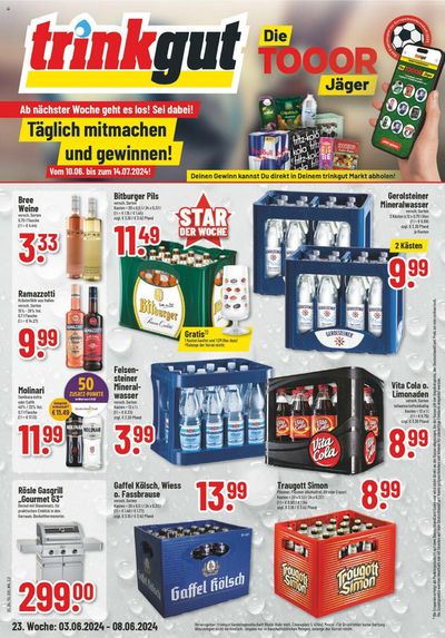 Angebote von Supermärkte in Viersen | trinkgut Angebote in trinkgut | 3.6.2024 - 8.6.2024