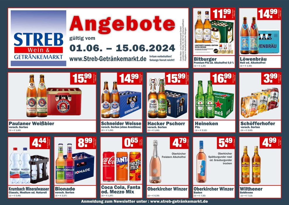 Streb Getränkemärkte Katalog in Neuhausen | Streb Getränkemärkte Angebote | 4.6.2024 - 15.6.2024