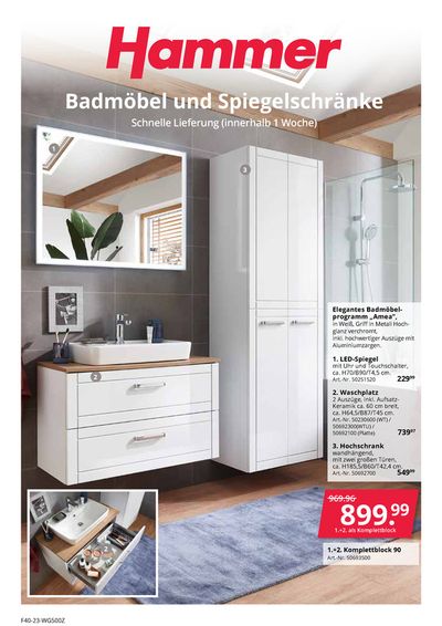Angebote von Baumärkte und Gartencenter in Villingen-Schwenningen | Badmöbel Und Spiegelschränke in Hammer | 6.6.2024 - 31.3.2025