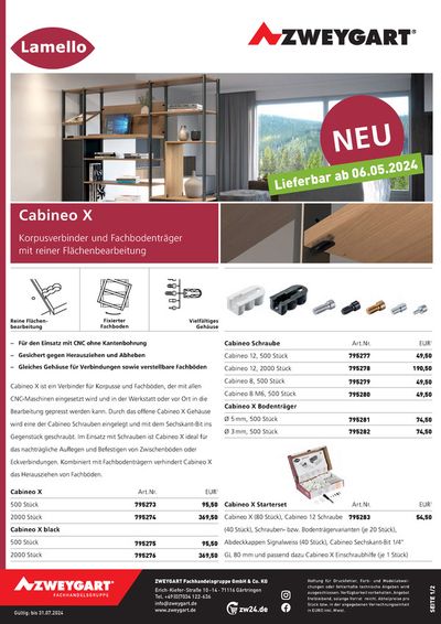 Angebote von Baumärkte und Gartencenter in Bonn | Lamello in Zweygart | 6.6.2024 - 31.7.2024