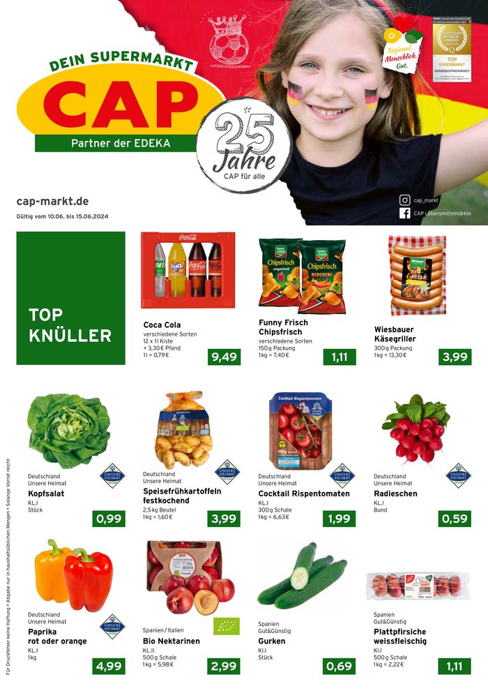 CAP Markt Katalog in Schwabenheim an der Selz | Neue Angebote zum Entdecken | 10.6.2024 - 15.6.2024