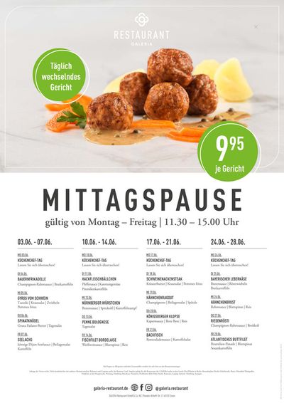 Angebote von Restaurants in Dallgow-Döberitz | Mittagspause in Galeria Restaurants | 12.6.2024 - 28.6.2024