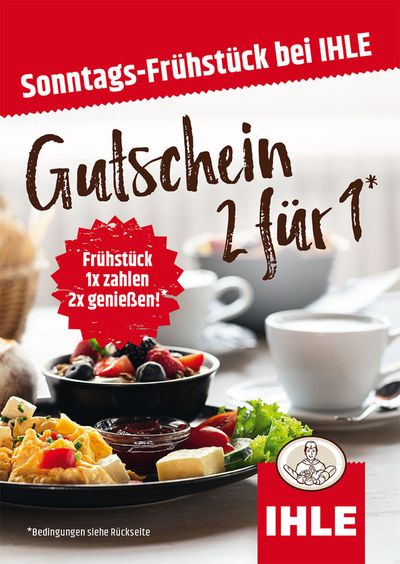 Angebote von Restaurants in München | Gutschein 2 Für 1 in Landbäckerei Ihle | 12.6.2024 - 31.7.2024