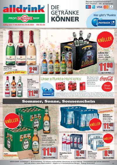 alldrink Katalog in Hagenbach | Top-Angebote für alle Schnäppchenjäger | 16.6.2024 - 29.6.2024