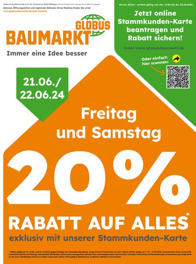 Angebote von Baumärkte und Gartencenter in Forchheim | Globus Baumarkt prospekt in Globus Baumarkt | 16.6.2024 - 22.6.2024