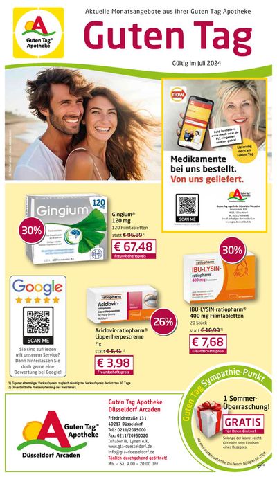 Angebote von Drogerien und Parfümerie in Frankfurt am Main | Guten Tag in Guten Tag Apotheke | 3.7.2024 - 31.7.2024