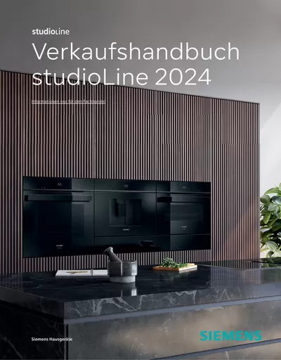 Angebote von Elektromärkte in Rimpar | Verkaufshandbuch studioLine 2024 in SIEMENS | 4.7.2024 - 31.12.2024