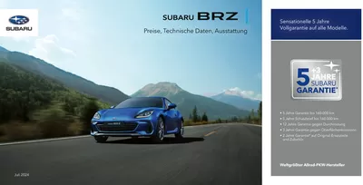 Subaru Katalog in Dortmund | Exklusive Deals für unsere Kunden | 20.7.2024 - 20.7.2025