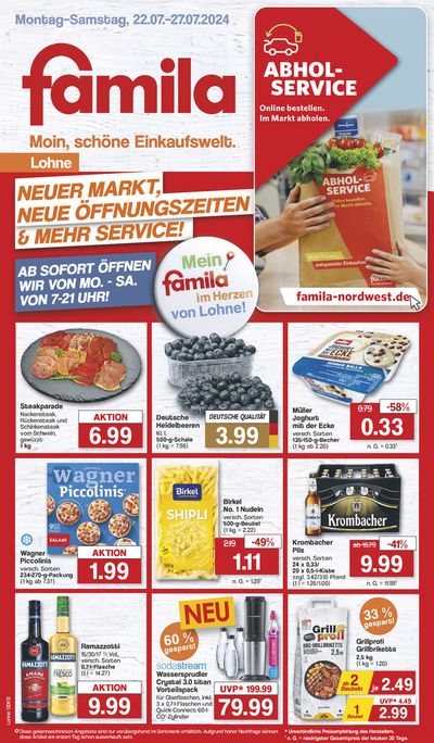 famila Nordwest Katalog | Tolles Angebot für Schnäppchenjäger | 21.7.2024 - 27.7.2024