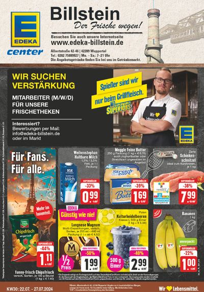 Angebote von Supermärkte in Hamburg | Aktuelle Schnäppchen und Angebote in EDEKA | 21.7.2024 - 27.7.2024