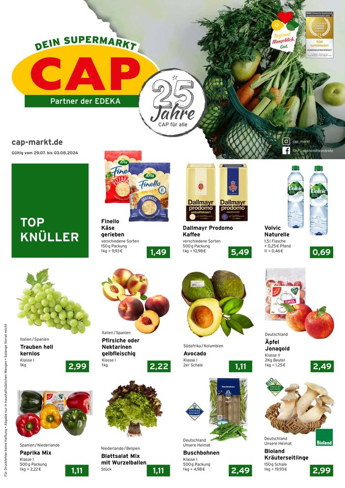 CAP Markt Katalog | Unsere besten Schnäppchen | 26.7.2024 - 9.8.2024