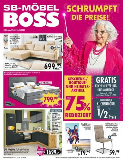 SB Möbel Boss Katalog in Düsseldorf | Große Auswahl an Angeboten | 29.7.2024 - 4.8.2024