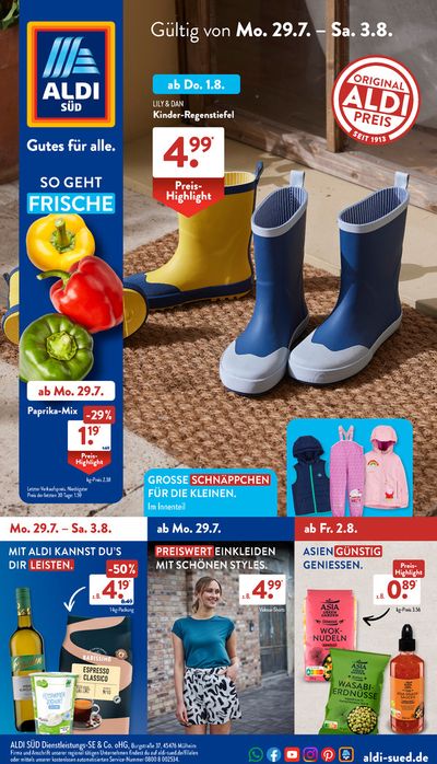Angebote von Discounter in Frankfurt am Main | Top-Angebote für Sparfüchse in Aldi Süd | 29.7.2024 - 3.8.2024