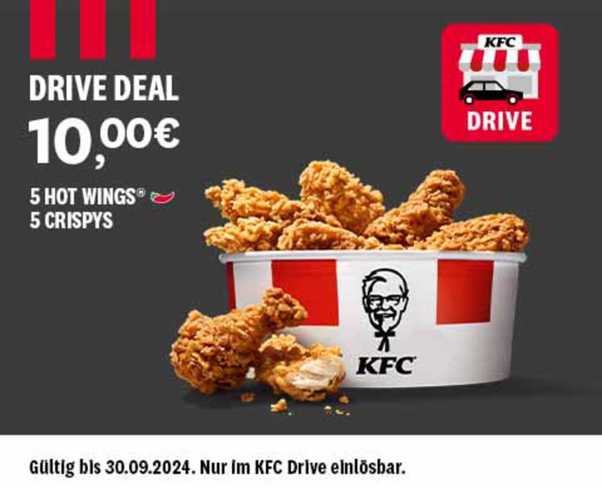 KFC Katalog in Singen (Hohentwiel) | Drive Deal | 9.8.2024 - 30.9.2024