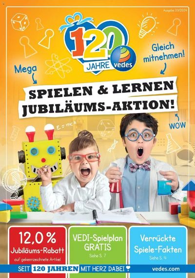 Vedes Katalog in Stuttgart | Spielen & Lernen Jubiläums-Aktion | 12.8.2024 - 31.10.2024