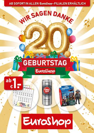 Angebote von Kaufhäuser in Vaihingen an der Enz | 20 Geburstag in EuroShop | 19.8.2024 - 22.9.2024