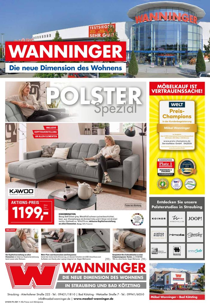 Möbel Wanninger Katalog | Polster Spezial | 26.8.2024 - 21.12.2024