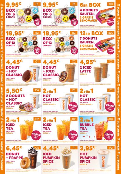 Angebote von Restaurants in Friedberg (Hessen) | Gutscheine in Dunkin' Donuts | 2.9.2024 - 6.10.2024